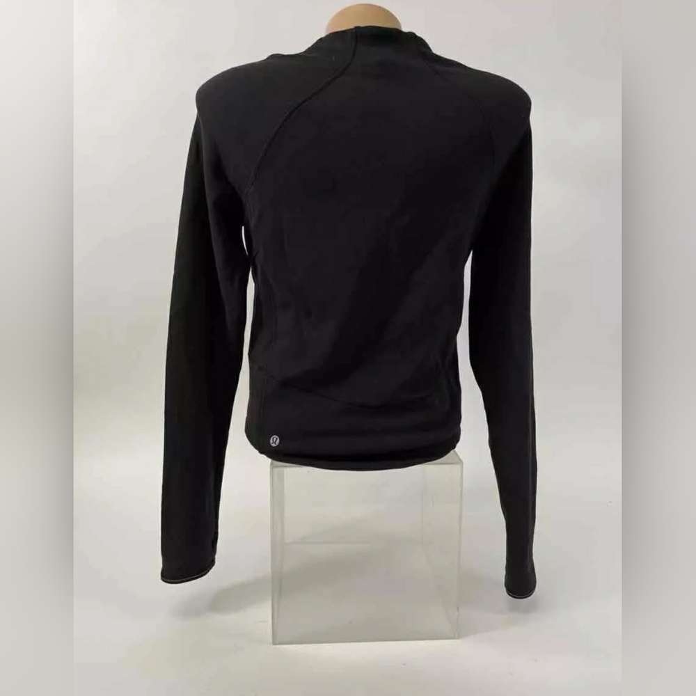 Lululemon Hill & Valley Mock Neck Pullover Black Long Sleeve Sweatshirt - Size 6